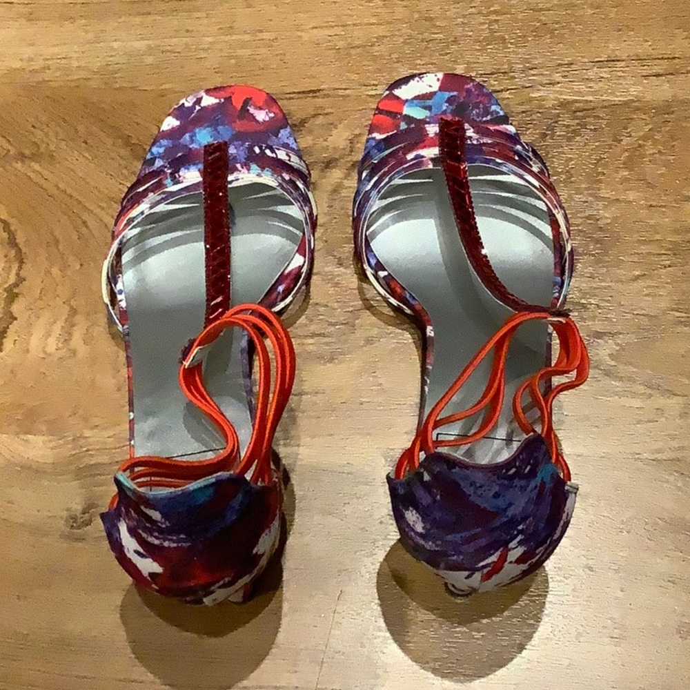 Multi colored New York Transit heels, Size 11M, Gently Used